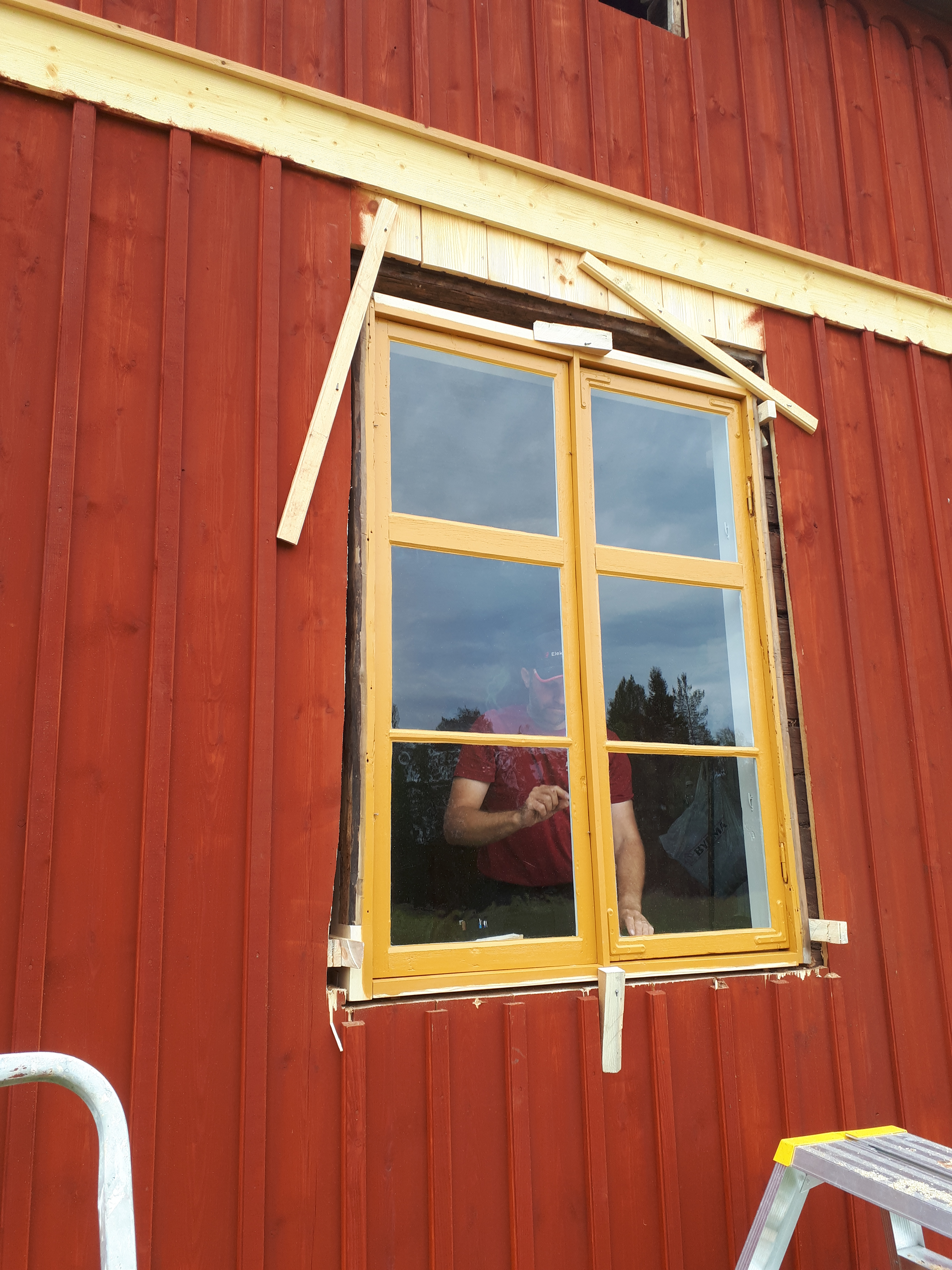 Återställd gul kulör, ödehus i Västerbotten